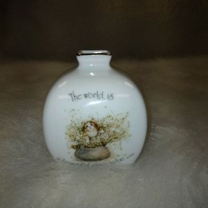 Vintage tiny Holly Hobbie vase, made in Japan, 1975